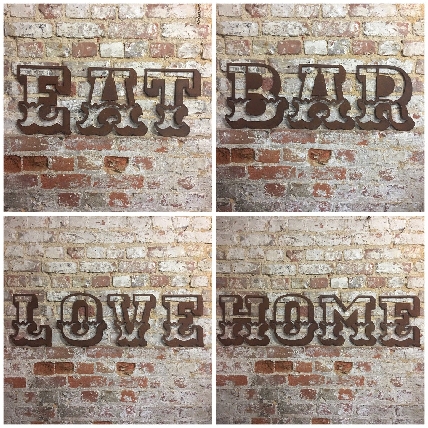 Rusty 12" Carnival Metal Letters A-Z