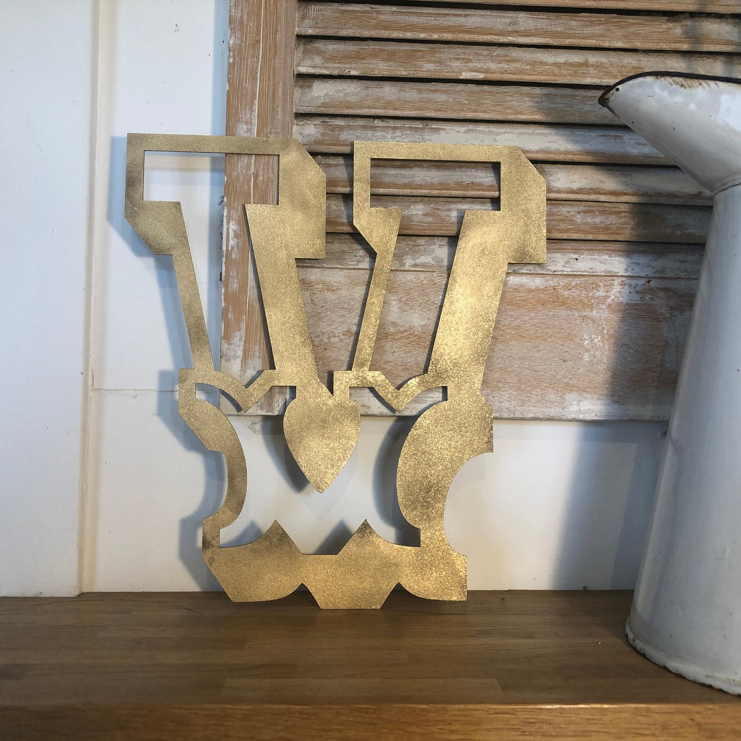 A-Z Rustic 5" or 12" Gold Metal Carnival Letters.