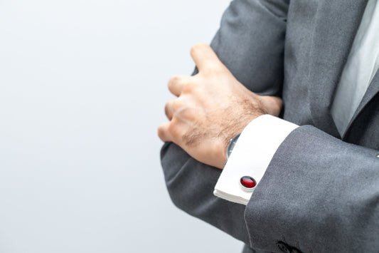 Quintessence Statement Red Amber Cufflinks
