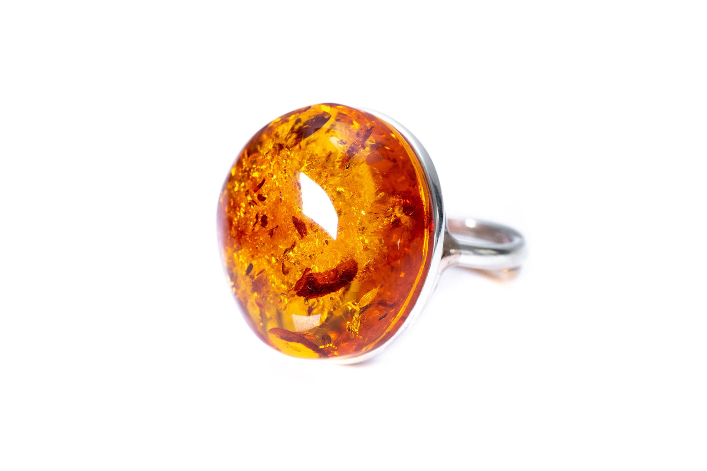 Big Amber Cocktail Ring