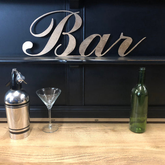 Distressed Gold Metal Bar Decoration