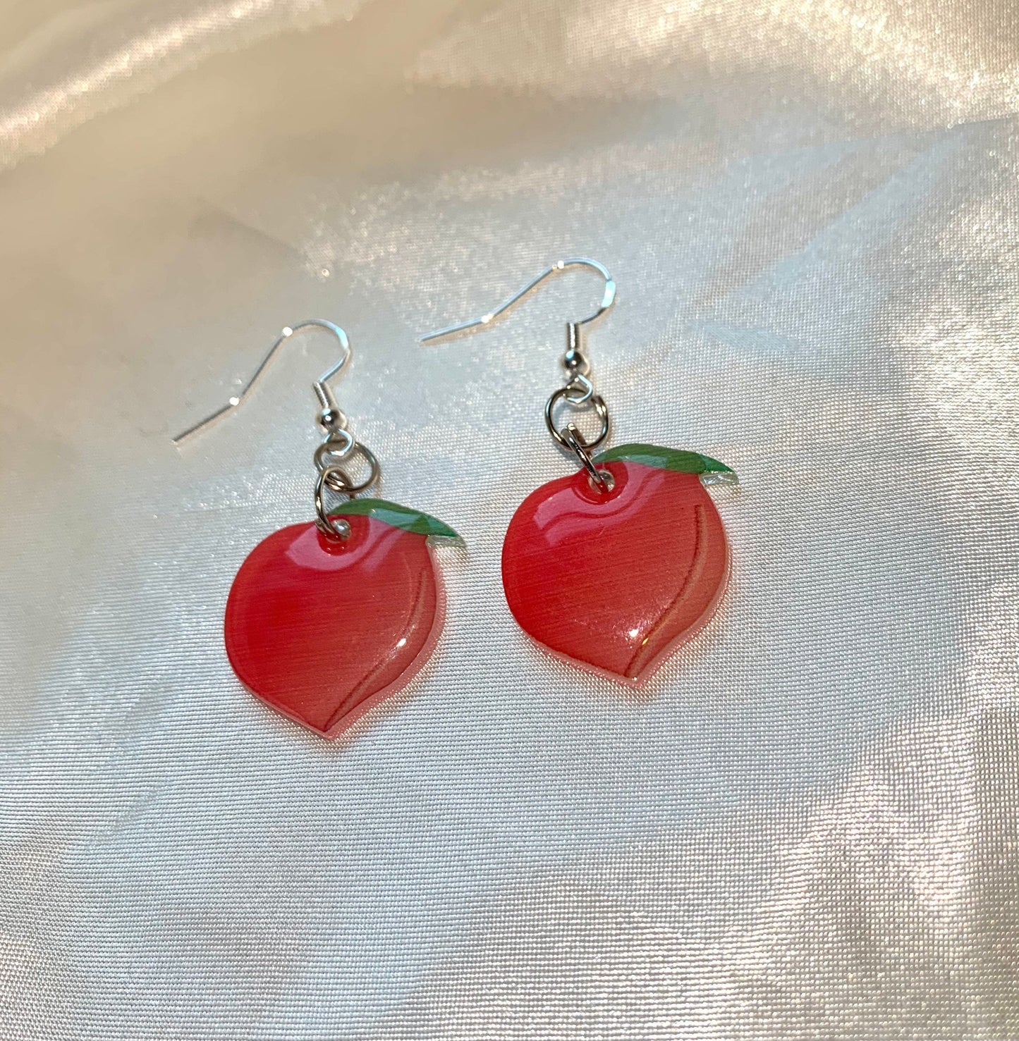 Pink peach earrings