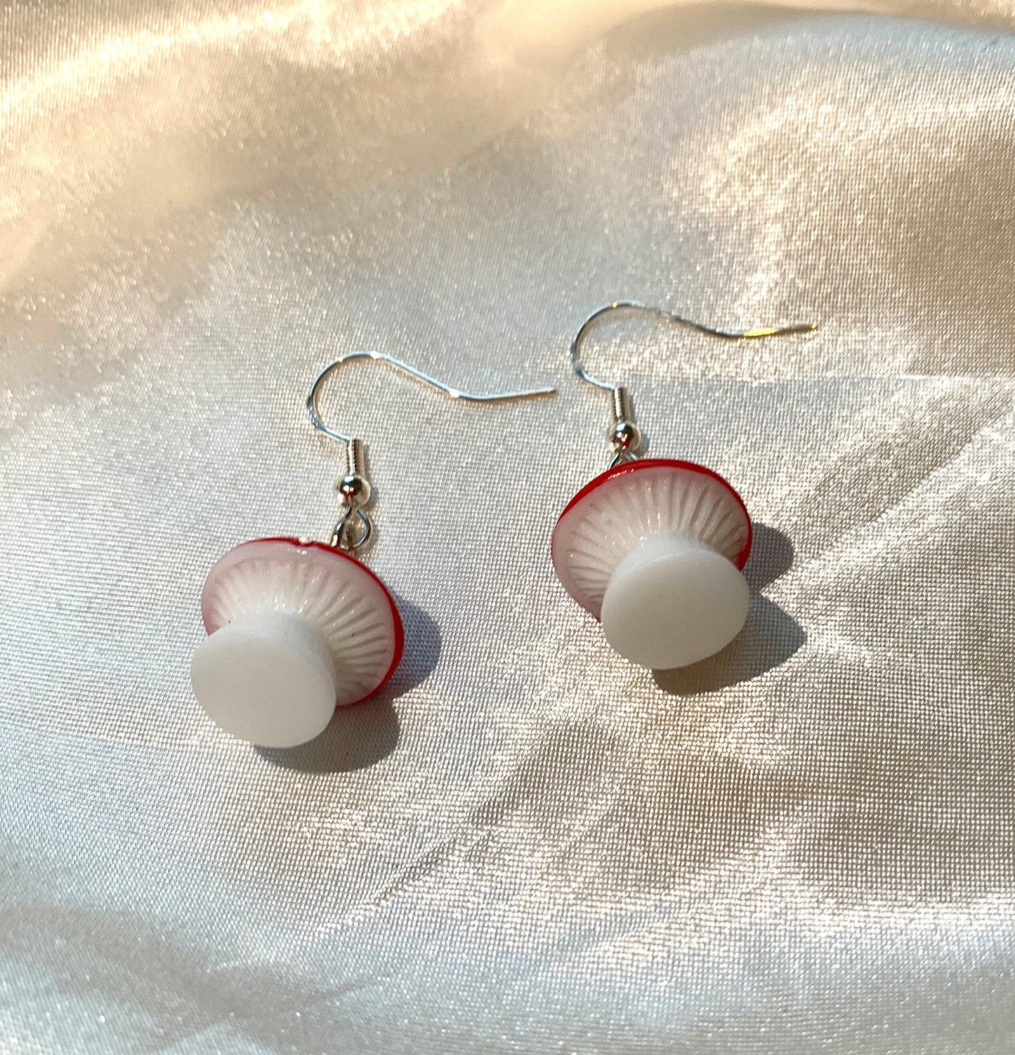 Red mushroom/toad stool earrings