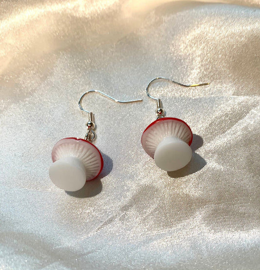 Red mushroom/toad stool earrings