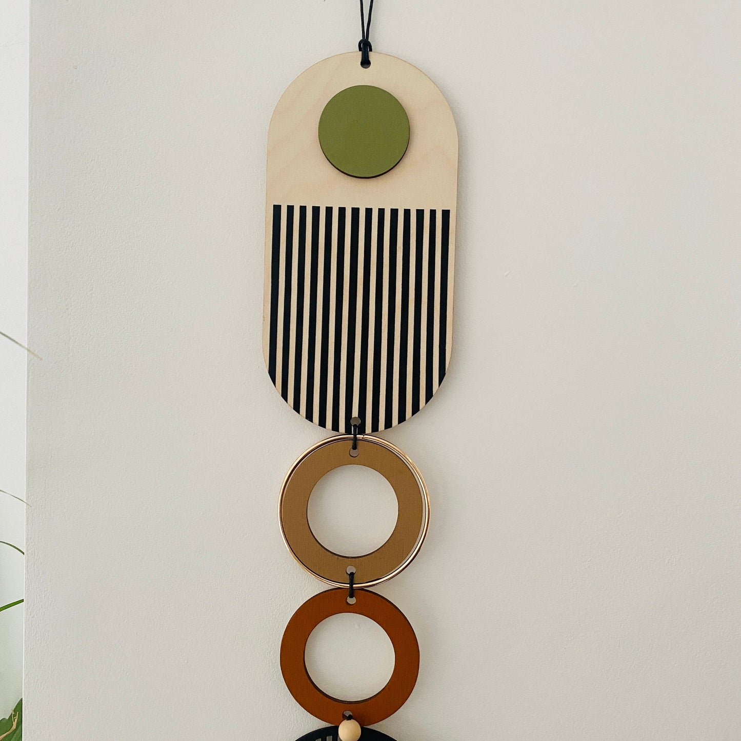 Modern Wall Art - Geometric Artwork - Minimal Home Decor - Slim Art - Long Wall Tapestry - Wood Art