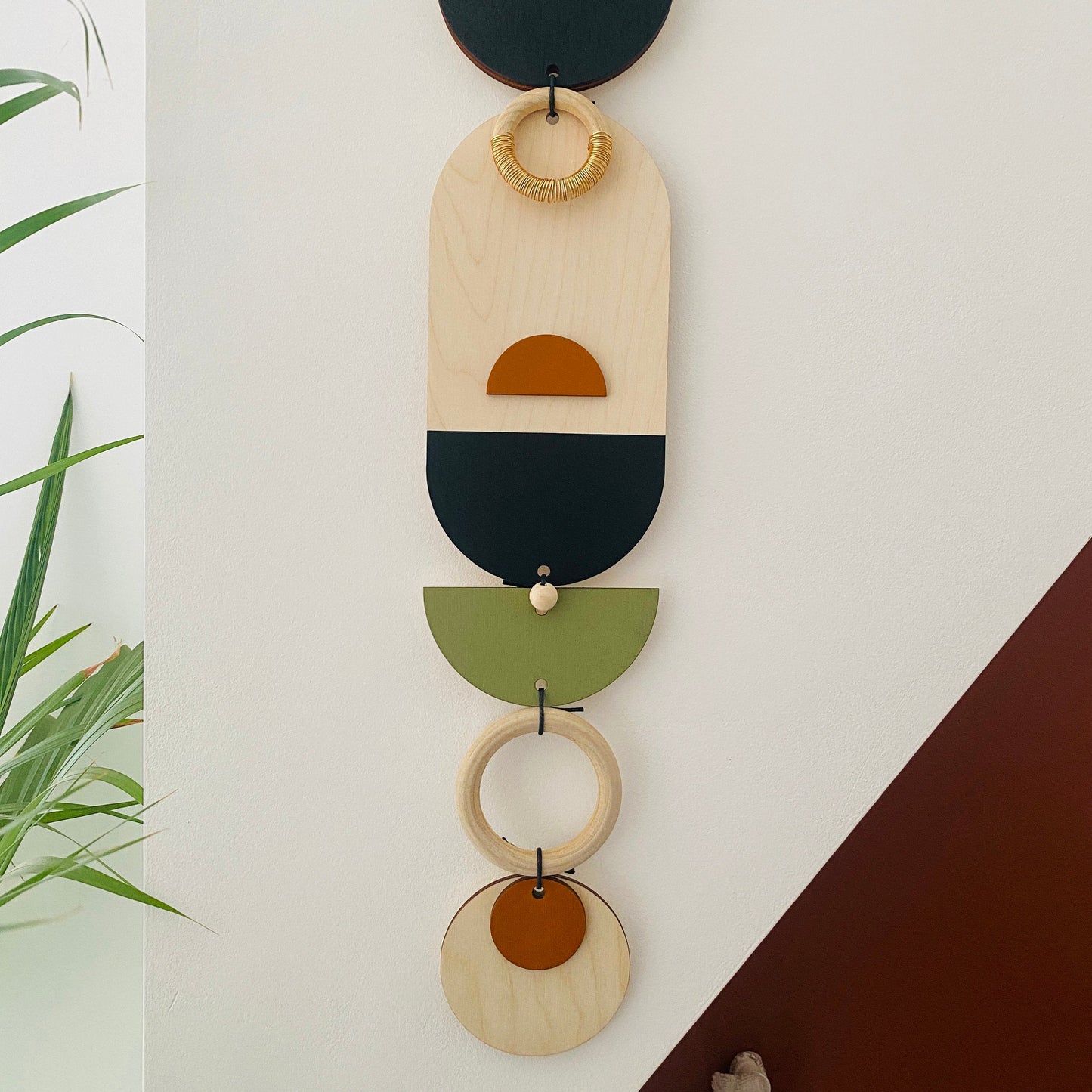 Modern Wall Art - Geometric Artwork - Minimal Home Decor - Bauhaus Wood Art