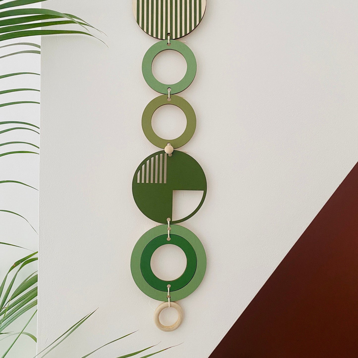 Green Modern Wall Art - Wood Wall Hanging - Mid Century Wall Decor
