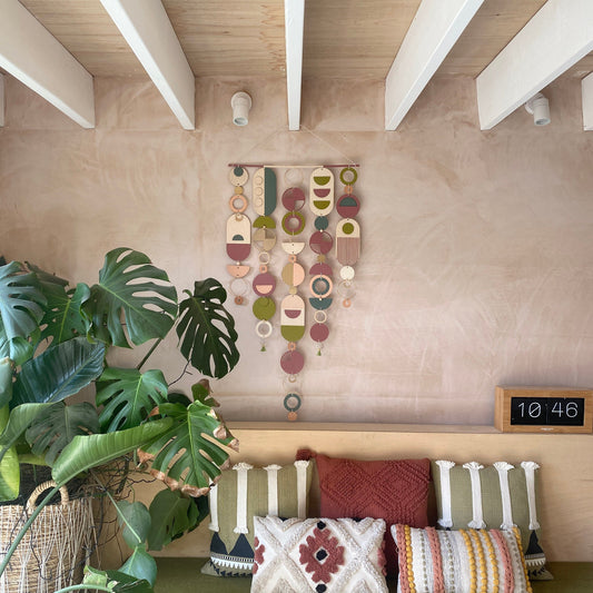 Eccentric Wall Art - Geometric Artwork - Minimal Home Decor - Bohemian Wall Art - Large Centre Piece Art - Big Wall Tapestry - Lime Art Deco