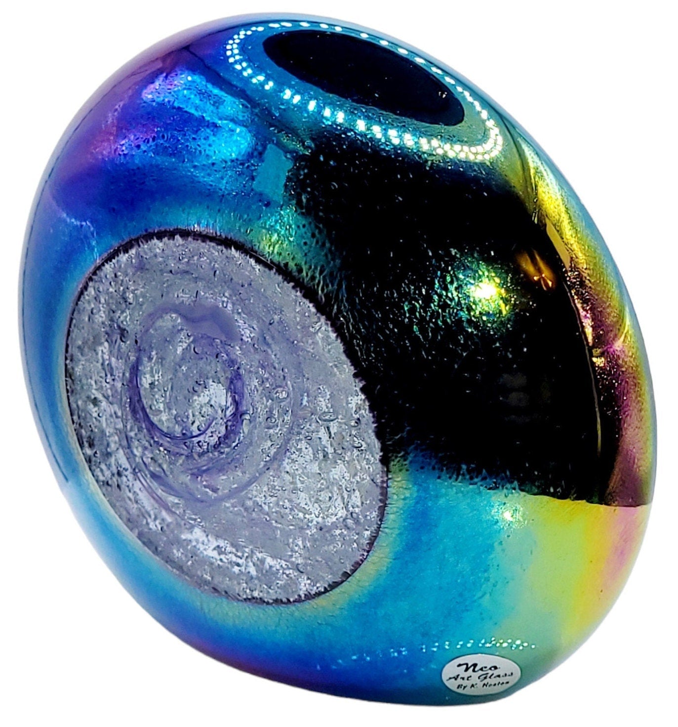 Ashes in glass memorial gift, sun catcher