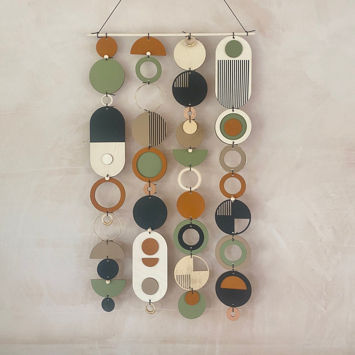 Longer Wall Art - Geometric Artwork - Minimal Home Decor - New Home Trend - Slim Centre Piece Art - Thin Wall Tapestry - Wood Art