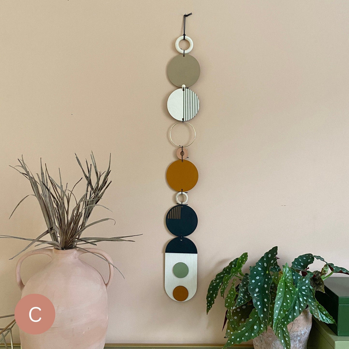 Longer Wall Art - Geometric Artwork - Minimal Home Decor - New Home Trend - Slim Centre Piece Art - Thin Wall Tapestry - Wood Art