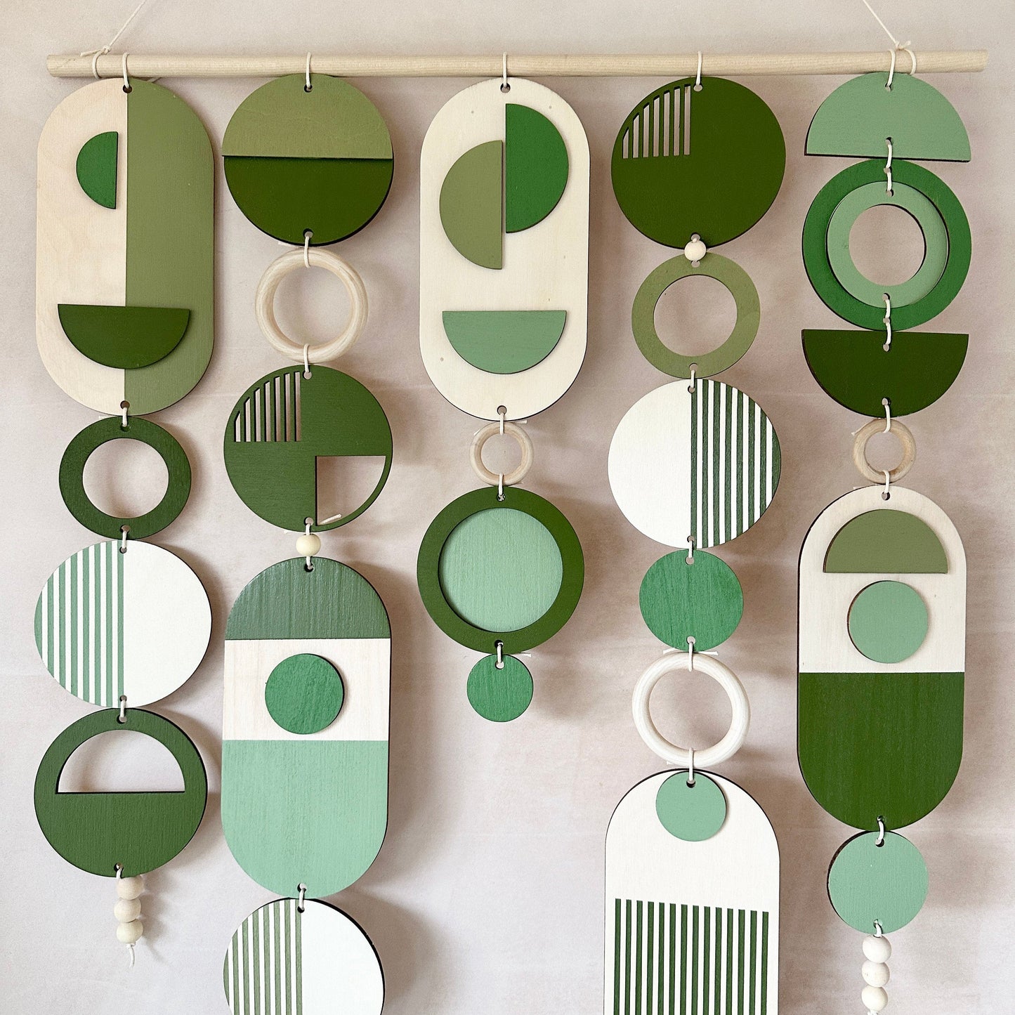 Green Wall Art - Geometric Artwork - Minimal Home Decor - Green Boho Decor- Large Centre Piece Art - Big Wall Tapestry - Large Artwork