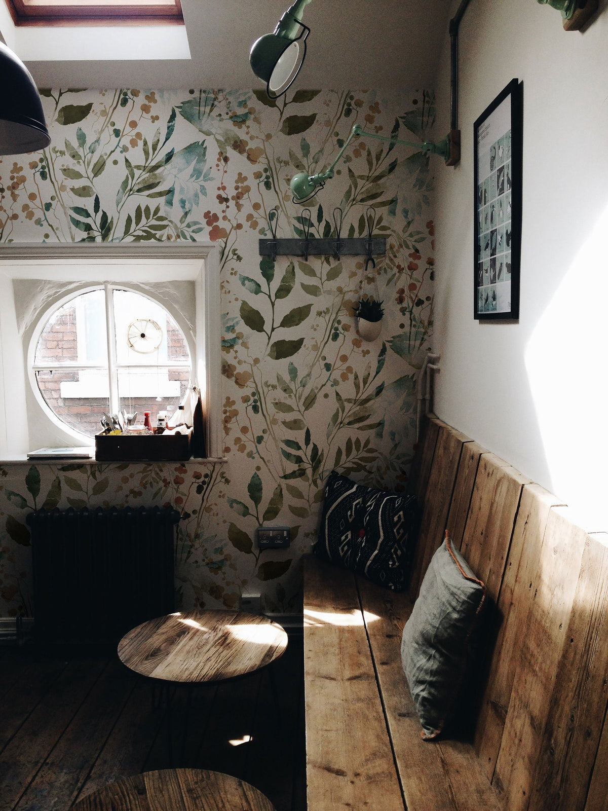 Herb Leaves Watercolour Wallpaper | Peel and Stick or Traditional