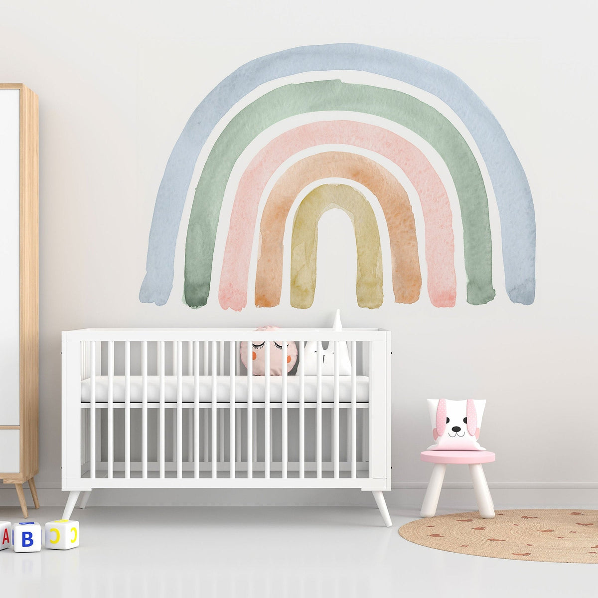 Rainbow Watercolour Wall Decal