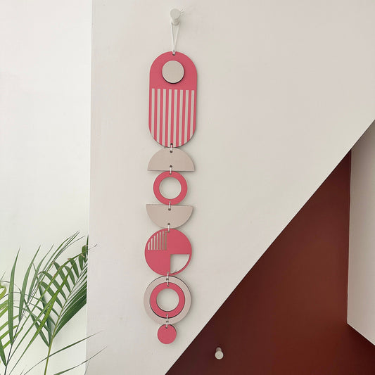 Bright Wall Hangings - Geometric Artwork - Colourful Home Decor - Fun Home Decor - Slim Wall Art - Long Wall Hanging - Fun Wall Art