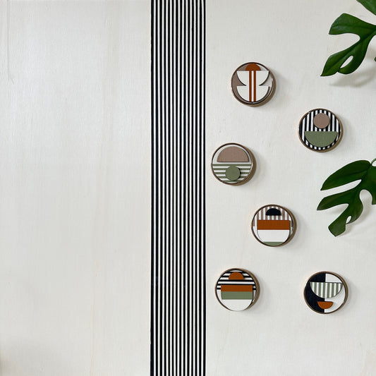 Modern Geometric Fridge Magnet - Colourful Magnets - Mid-century Modern Decor - Fridge Magnet Art - Modern Art Magnet - Set of 6 Magnets