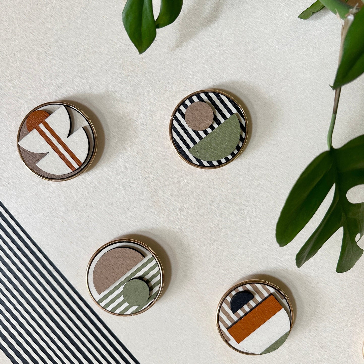 Modern Geometric Fridge Magnet - Colourful Magnets - Mid-century Modern Decor - Fridge Magnet Art - Modern Art Magnet - Set of 6 Magnets