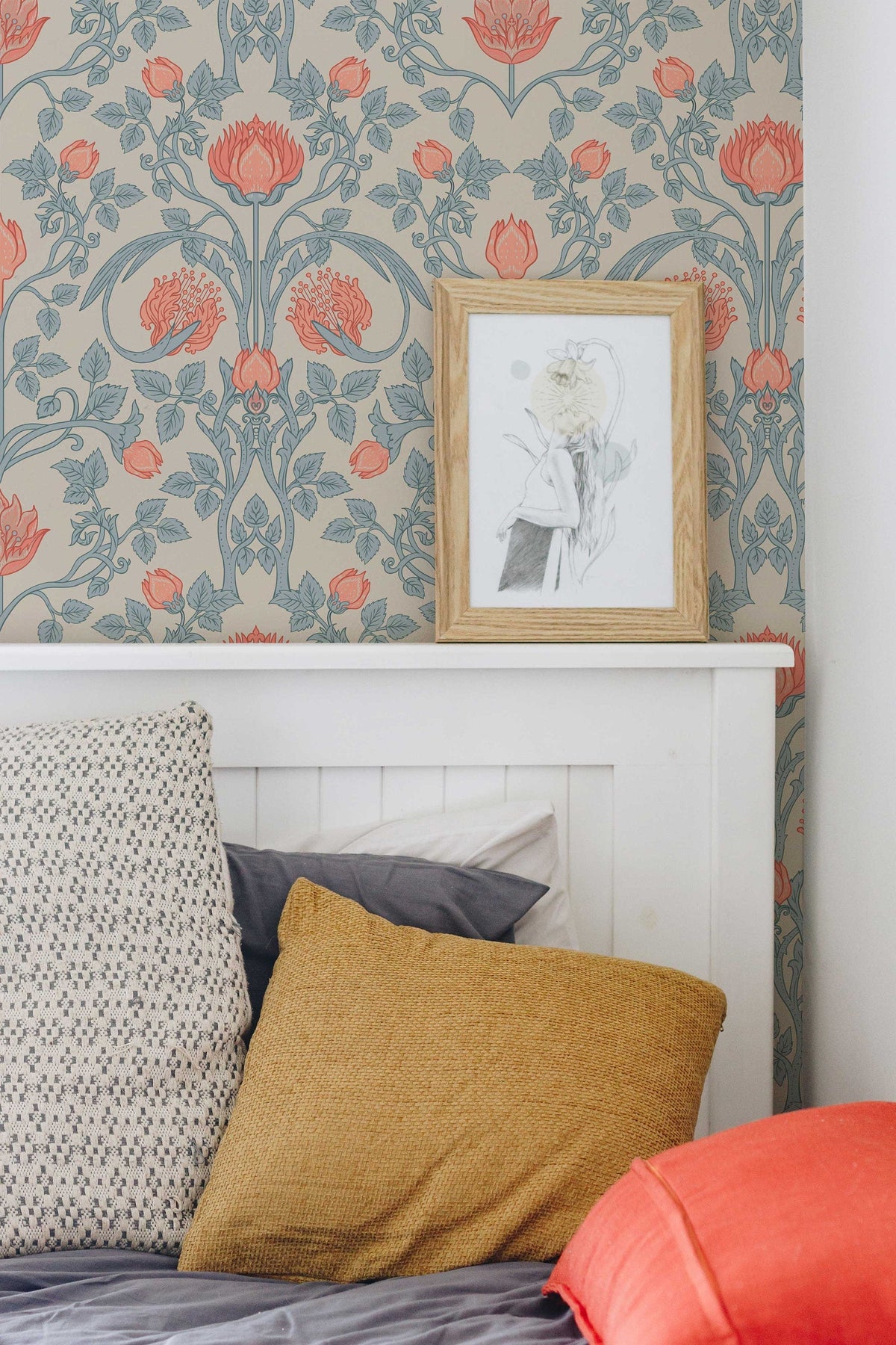 William Morris Vintage Flowers Wallpaper | Botanical Wall Mural | Peel and Stick or Traditional