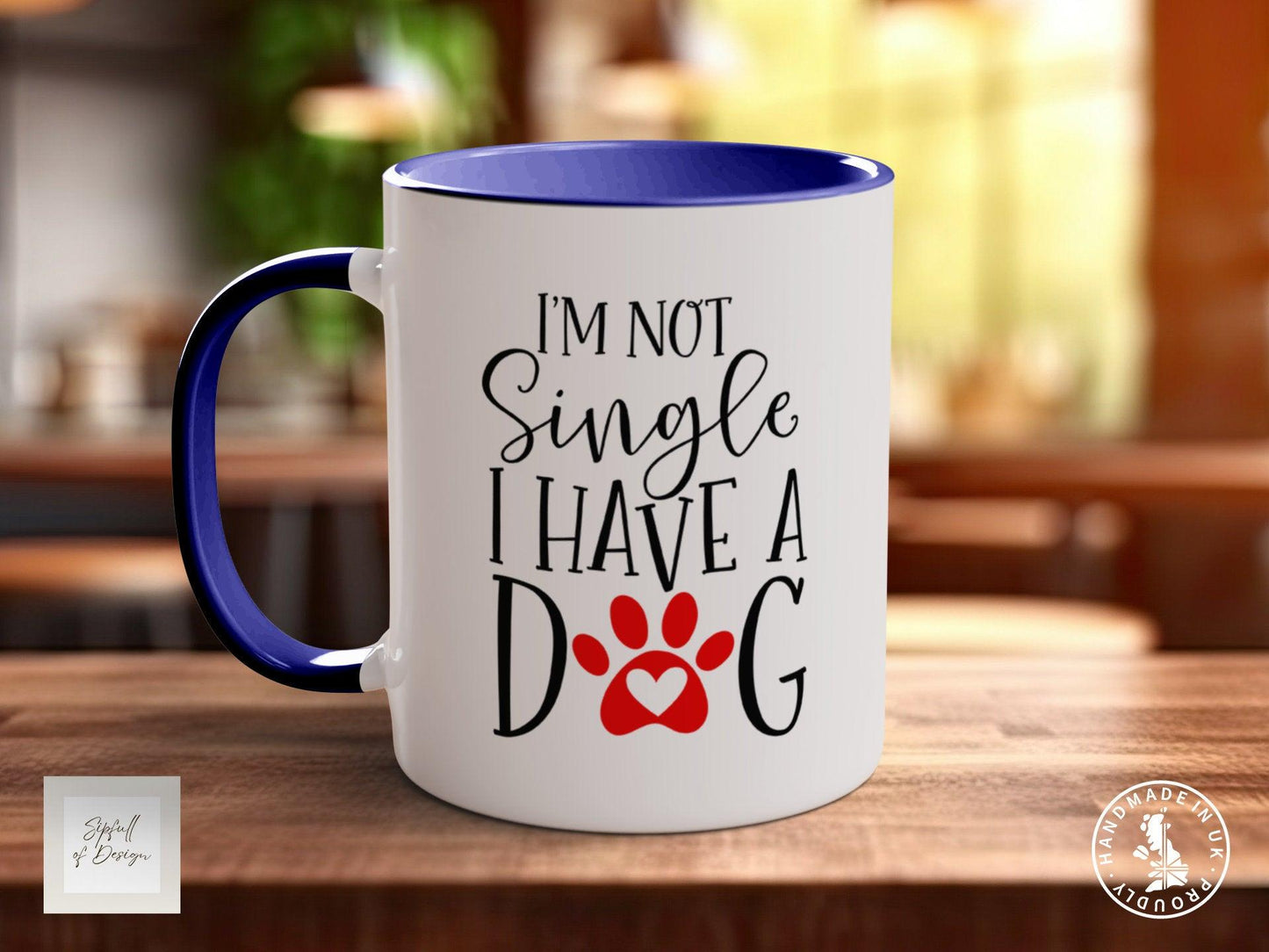 Dog Lover Mug – Cute Dog Coffee Mug I'm Not Single Funny Pet Lover Drinkware 11oz