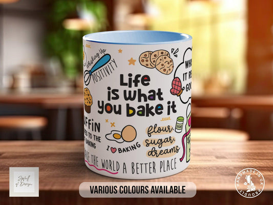 Funny Baking Mug – Colourful Ceramic Baking Gift for Bakers | Dishwasher Safe