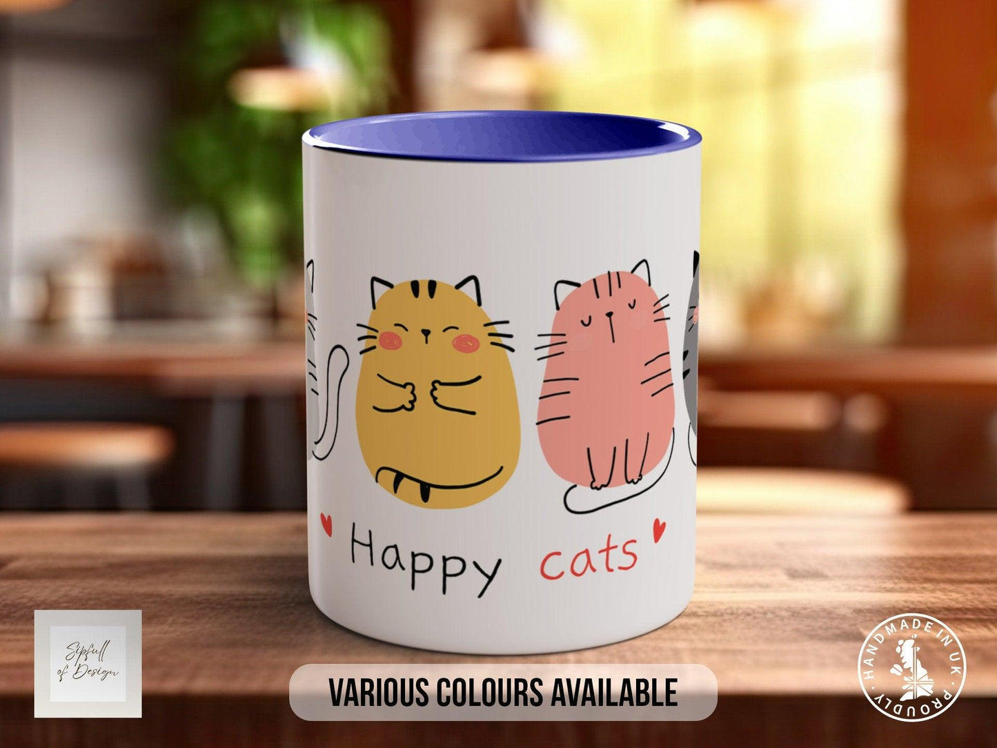 Cute Cat Mug – Handmade Bone China Coffee Cup with Smash Proof Packaging