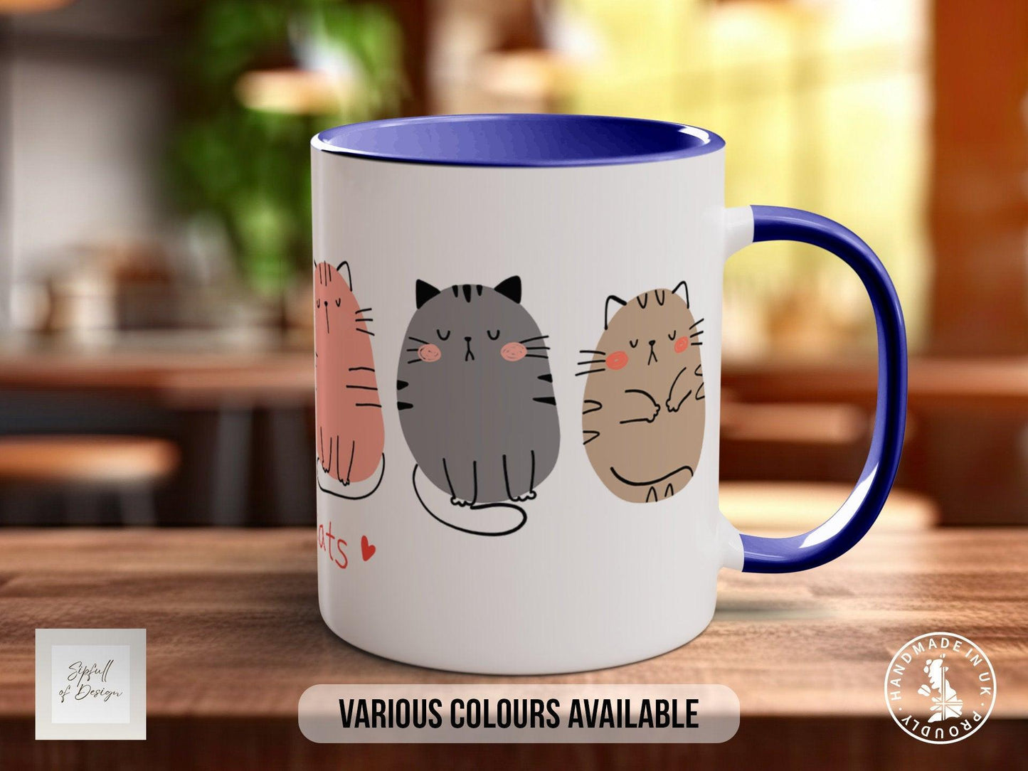 Cute Cat Mug – Handmade Bone China Coffee Cup with Smash Proof Packaging