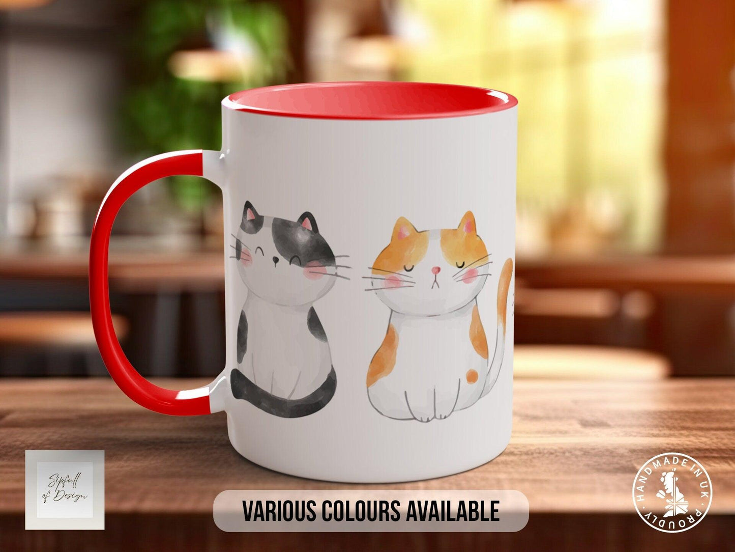 Cute Watercolour Cats Mug