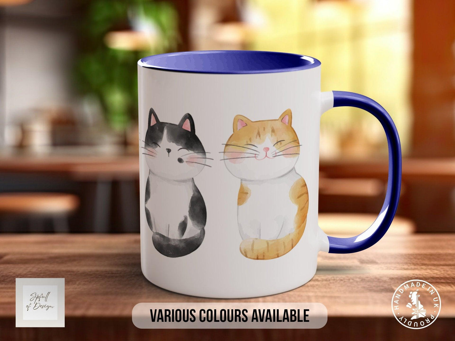 Cute Watercolour Cats Mug