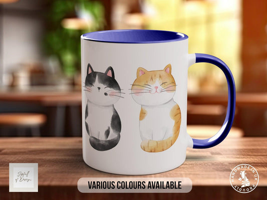 Cute Watercolour Cats Mug