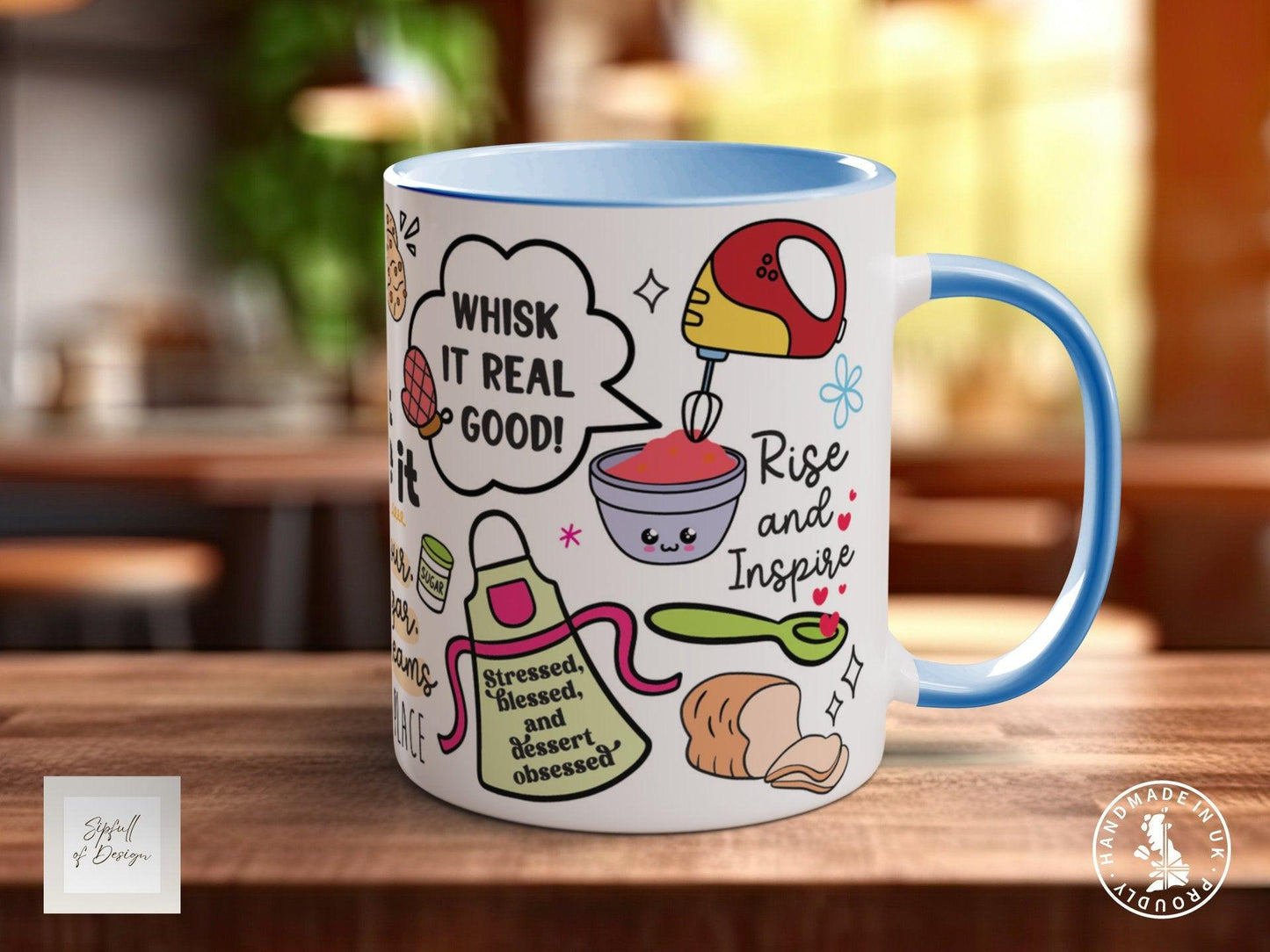 Funny Baking Mug – Colourful Ceramic Baking Gift for Bakers | Dishwasher Safe