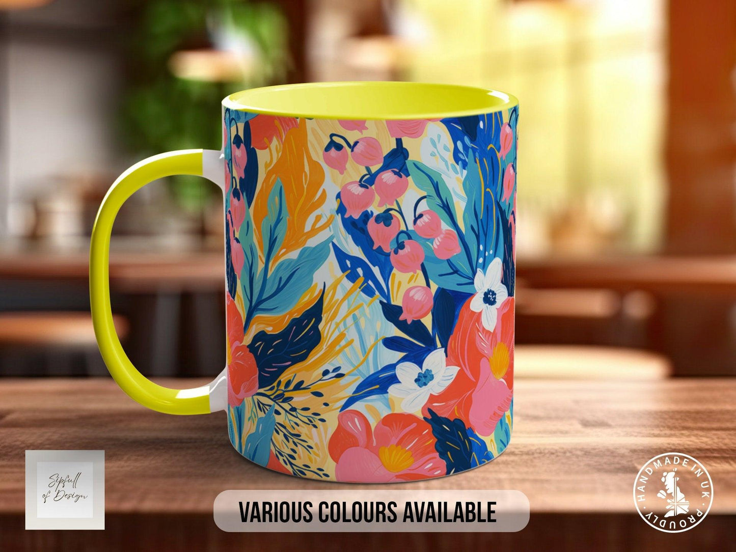 Birth Month Flowers Mug - May Lily of the Valley and Hawthorn -