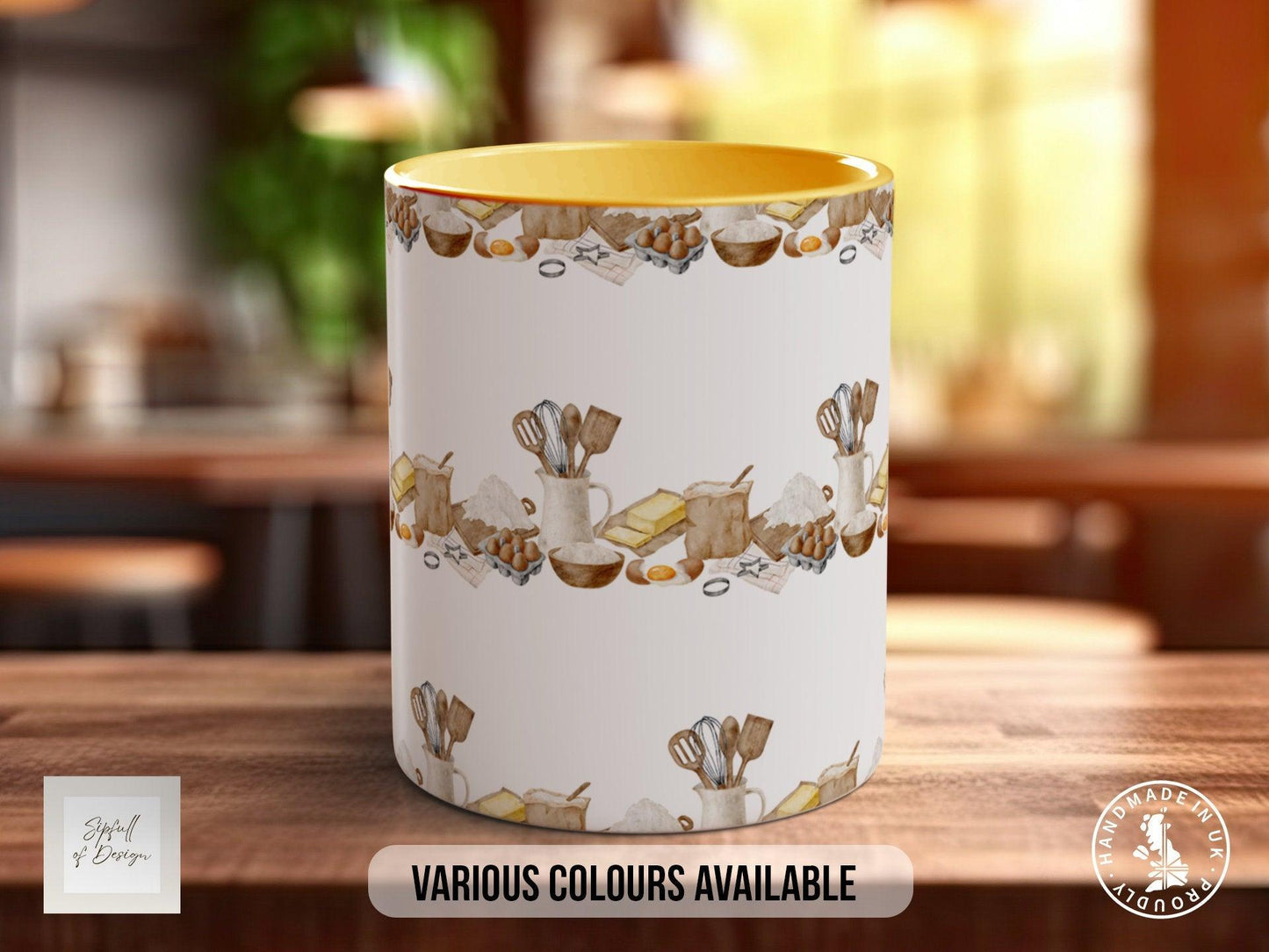 Baking Pattern Mug – Design B (Full Wrap)