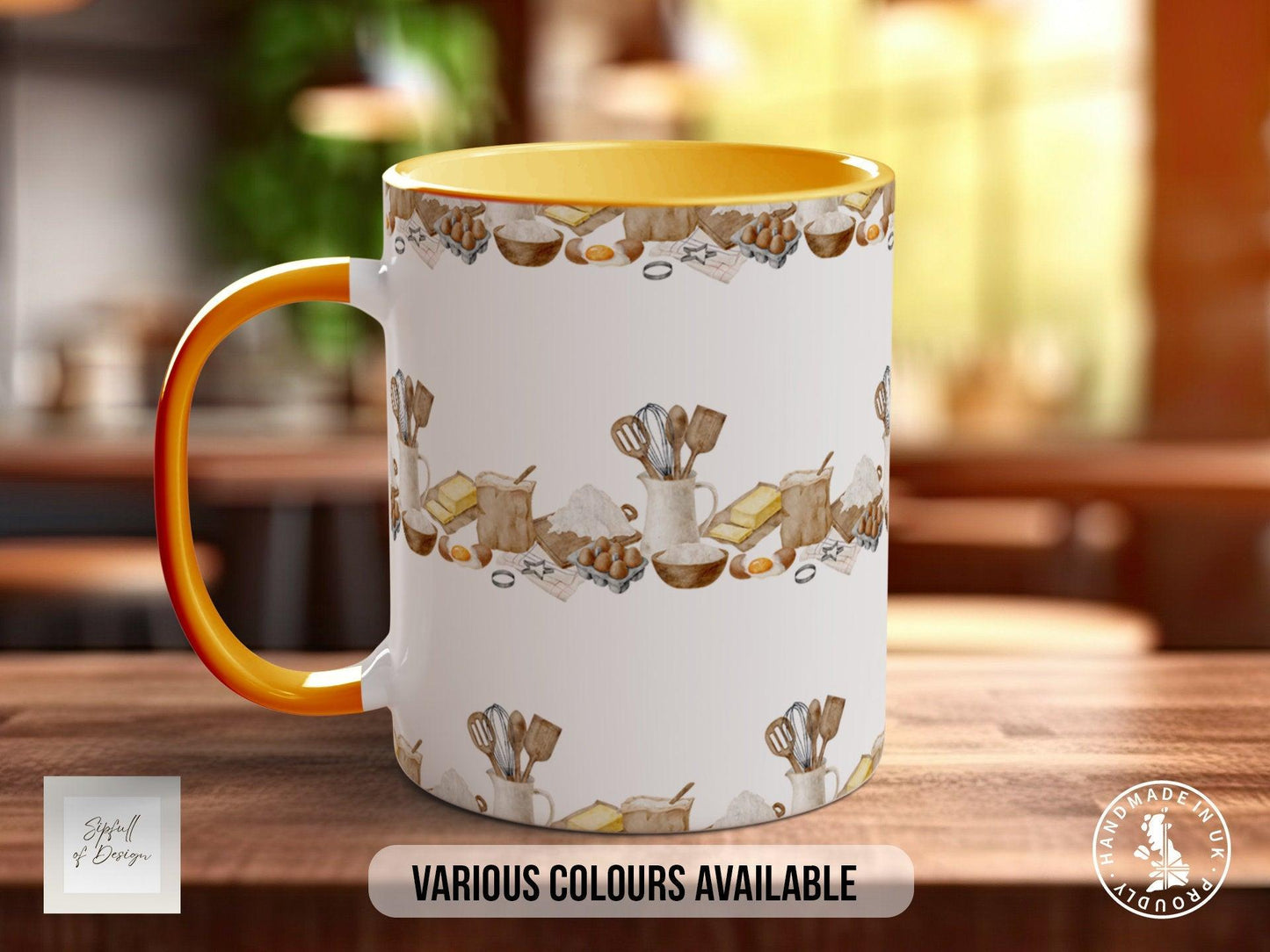 Baking Pattern Mug – Design B (Full Wrap)