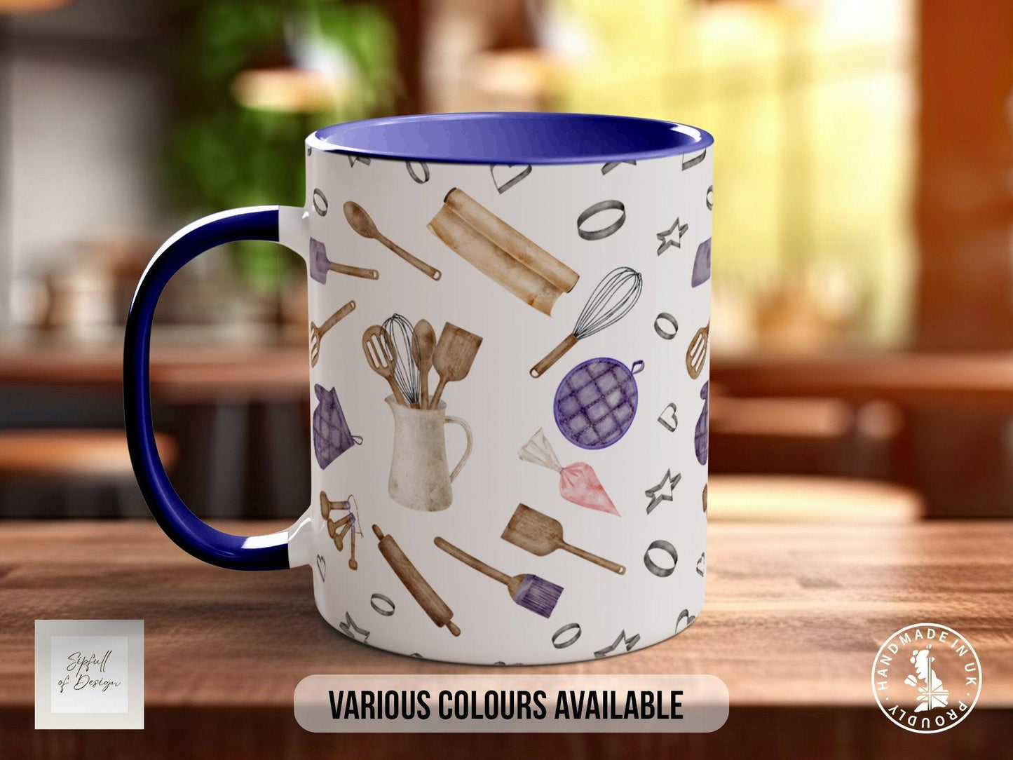 Baking Pattern Mug – Design C (Full Wrap)
