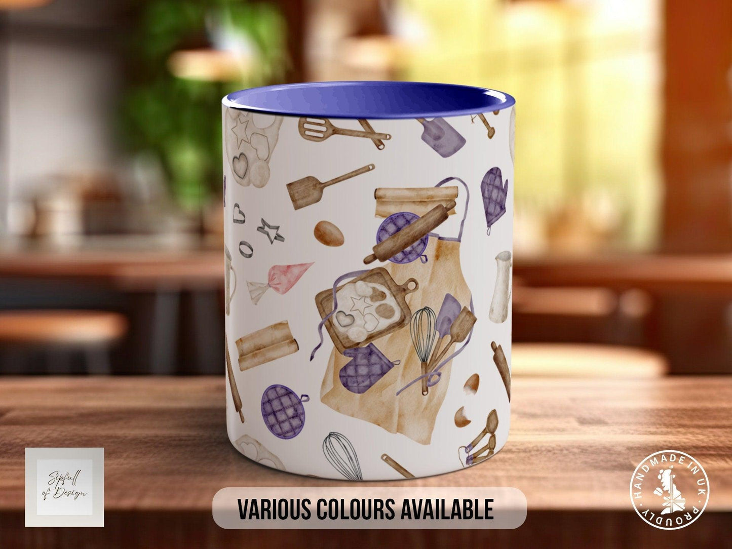 Baking Pattern Mug – Design H (Full Wrap)