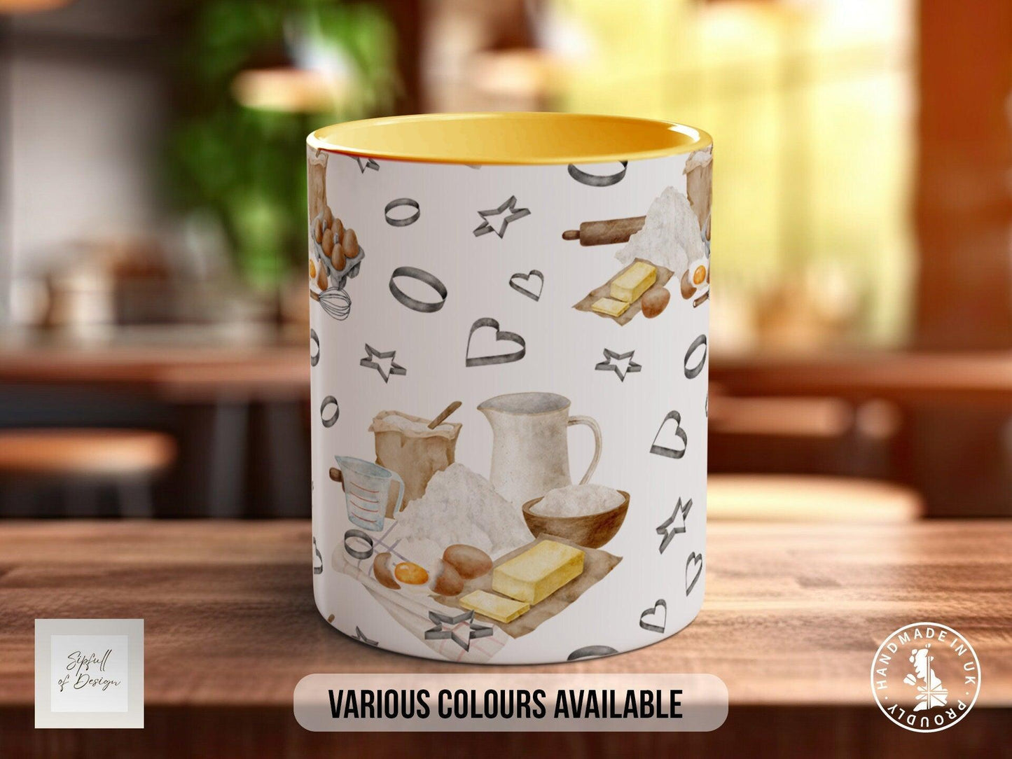 Baking Pattern Mug – Design G (Full Wrap)