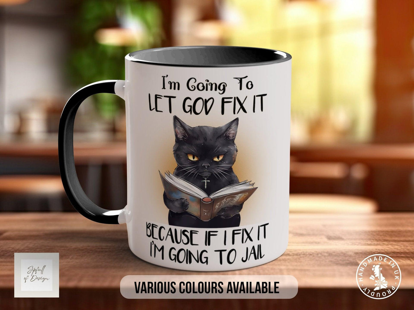 Funny Coffee Mug – Dishwasher Safe Ceramic Mug With Humorous Quote & Cat Theme