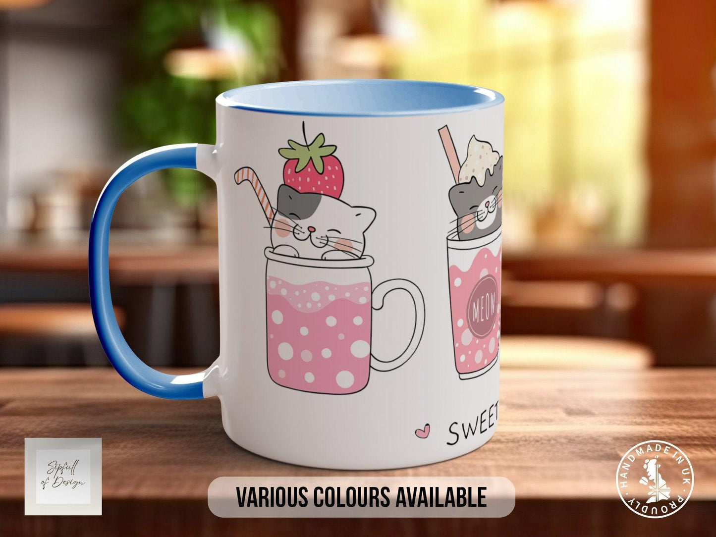 Cute Cat Mug – Handmade Ceramic Mug With Cat Paw Design | Dishwasher Safe