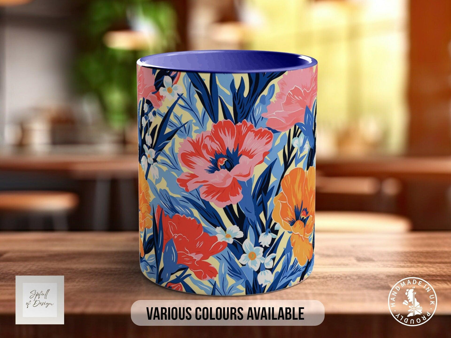 Birth Month Flowers Mug - January Carnation and Snowdrop -