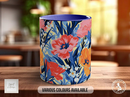 Birth Month Flowers Mug - January Carnation and Snowdrop -