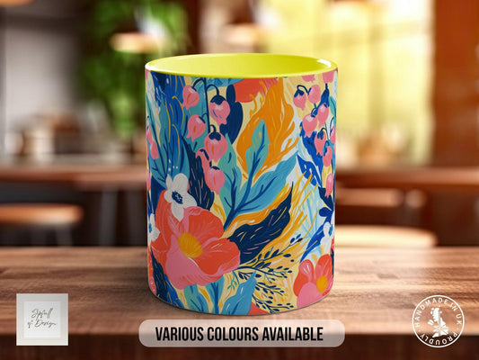 Birth Month Flowers Mug - May Lily of the Valley and Hawthorn -