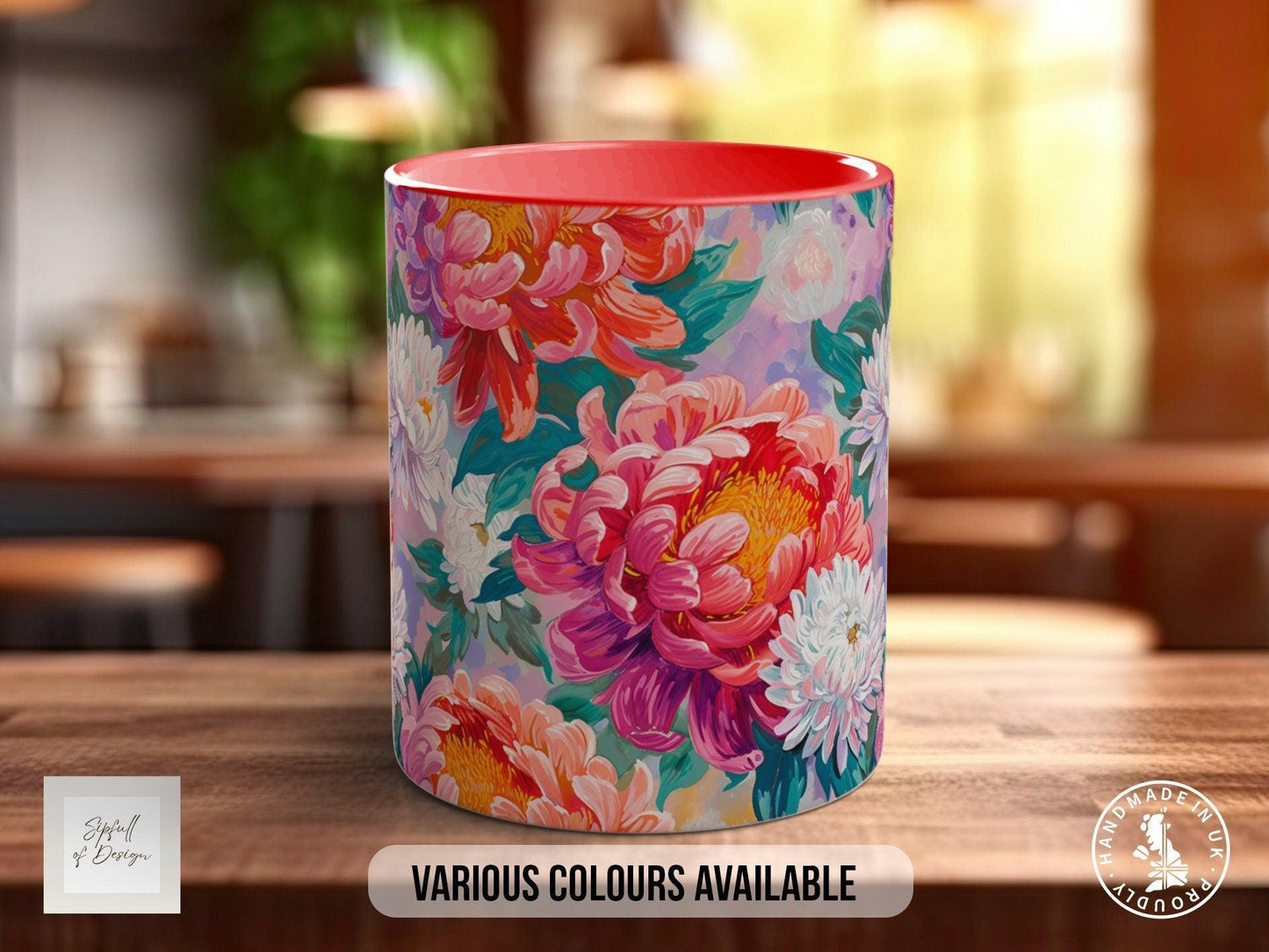 Birth Month Flowers Mug - November Chrysanthemum -