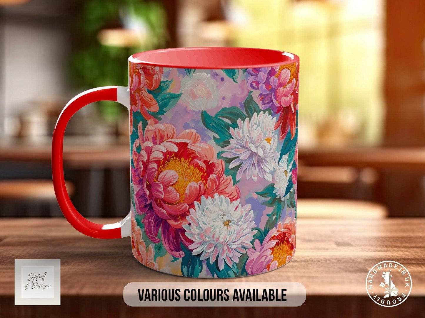 Birth Month Flowers Mug - November Chrysanthemum -