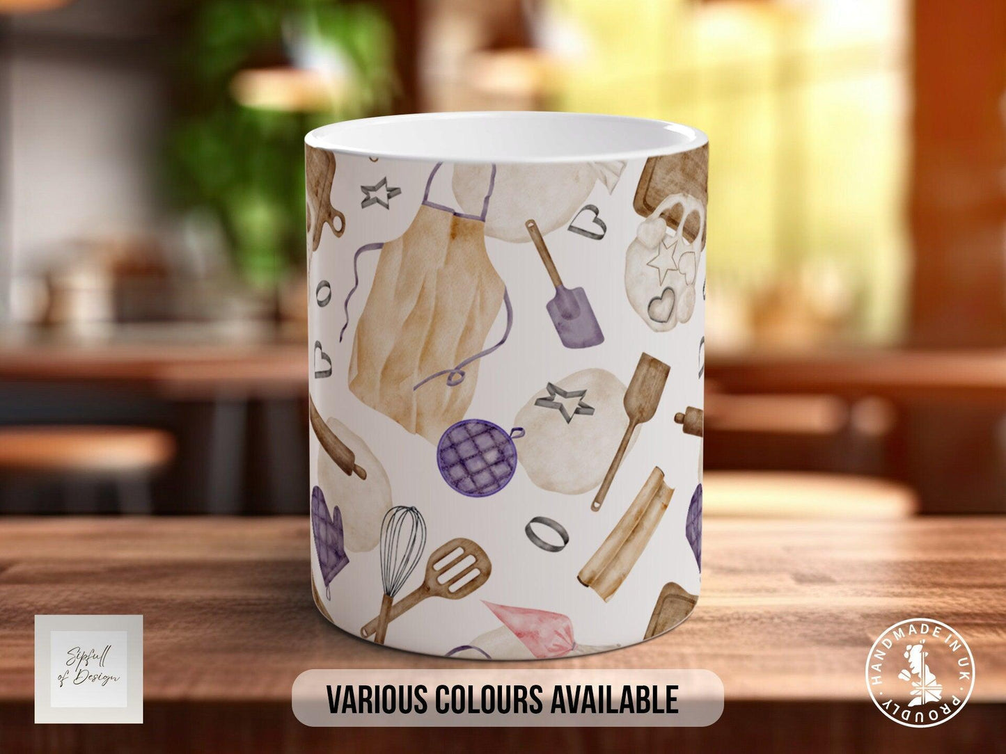 Baking Pattern Mug – Design L (Full Wrap)