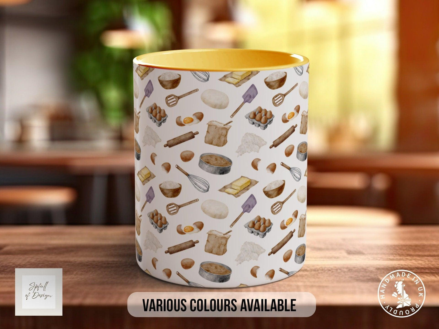 Baking Pattern Mug – Design K (Full Wrap)