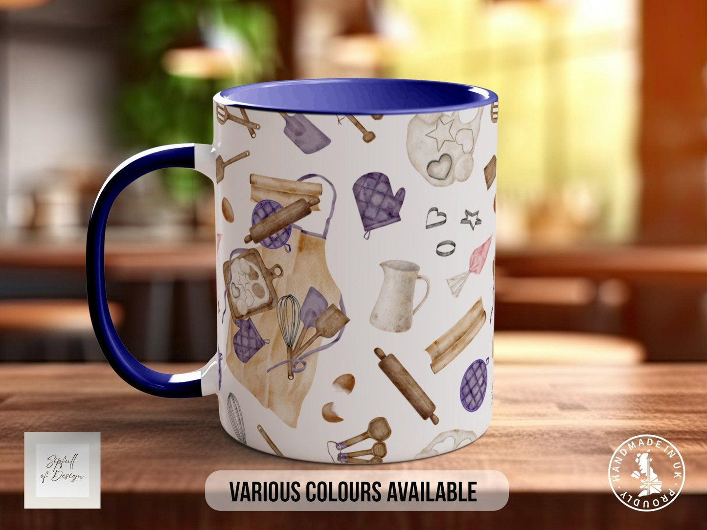 Baking Pattern Mug – Design H (Full Wrap)