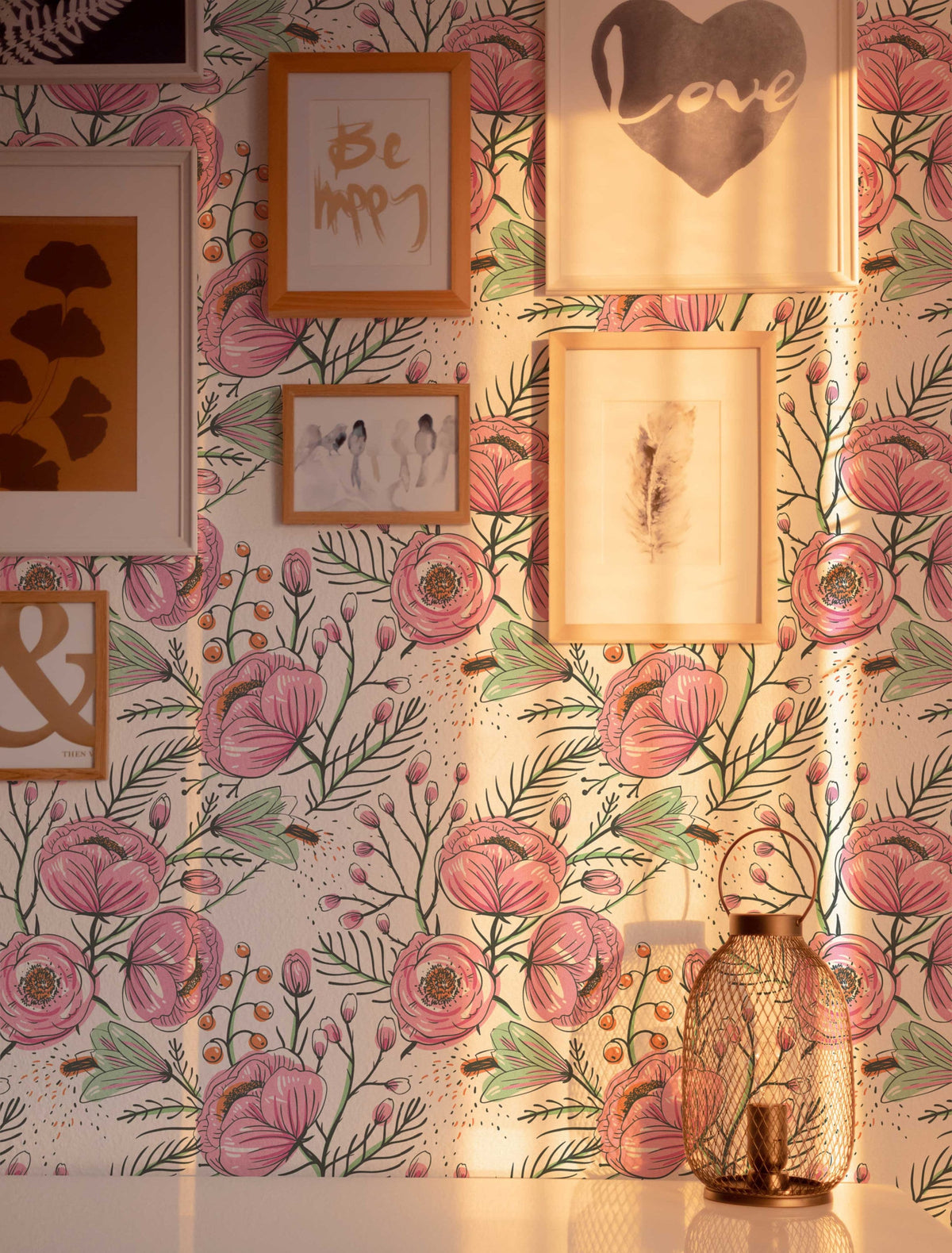 Purple Floral Wallpaper | Watercolour Flower Mural | Poppy Wallpaper | Peel and Stick or Traditional