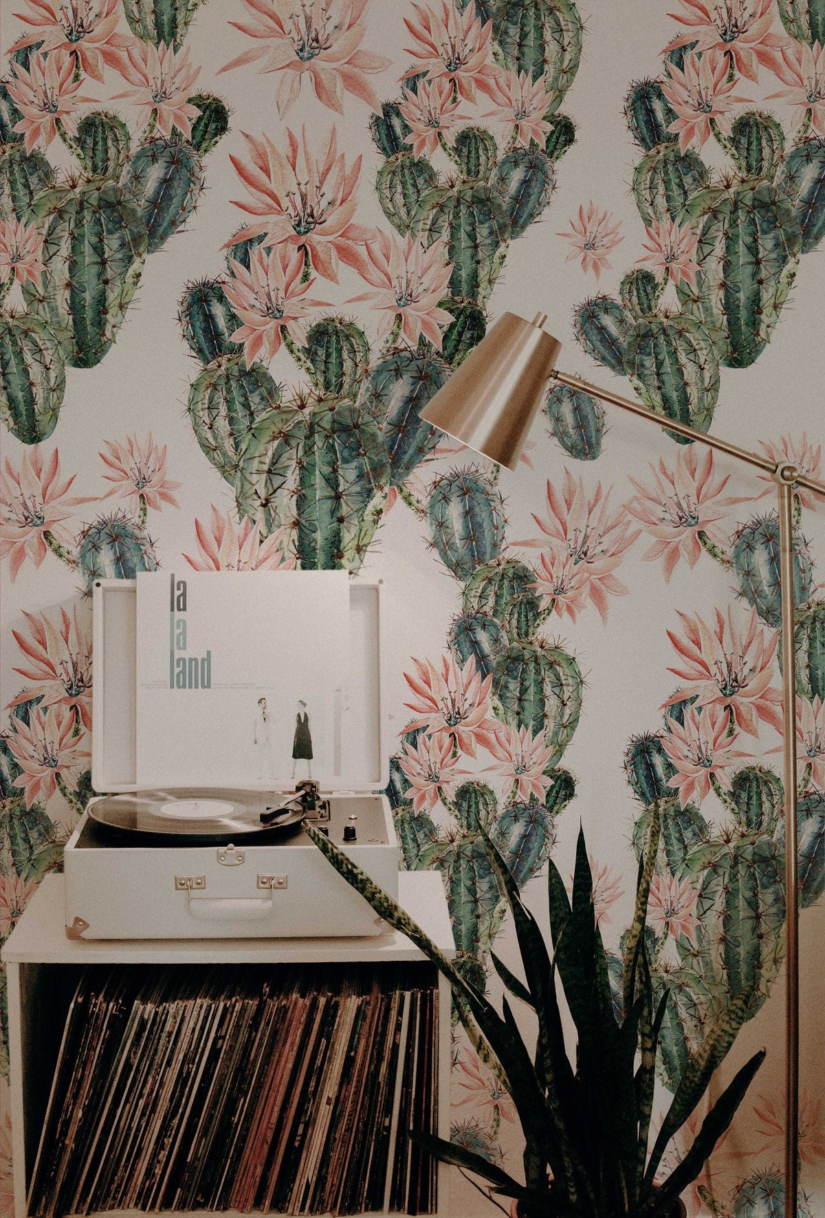 Watercolour Cactus Flowers Wallpaper | Cacti Wall Mural | Cactus Print | Floral Wall Décor | Floral Wallcovering | Peel and Stick or Traditional