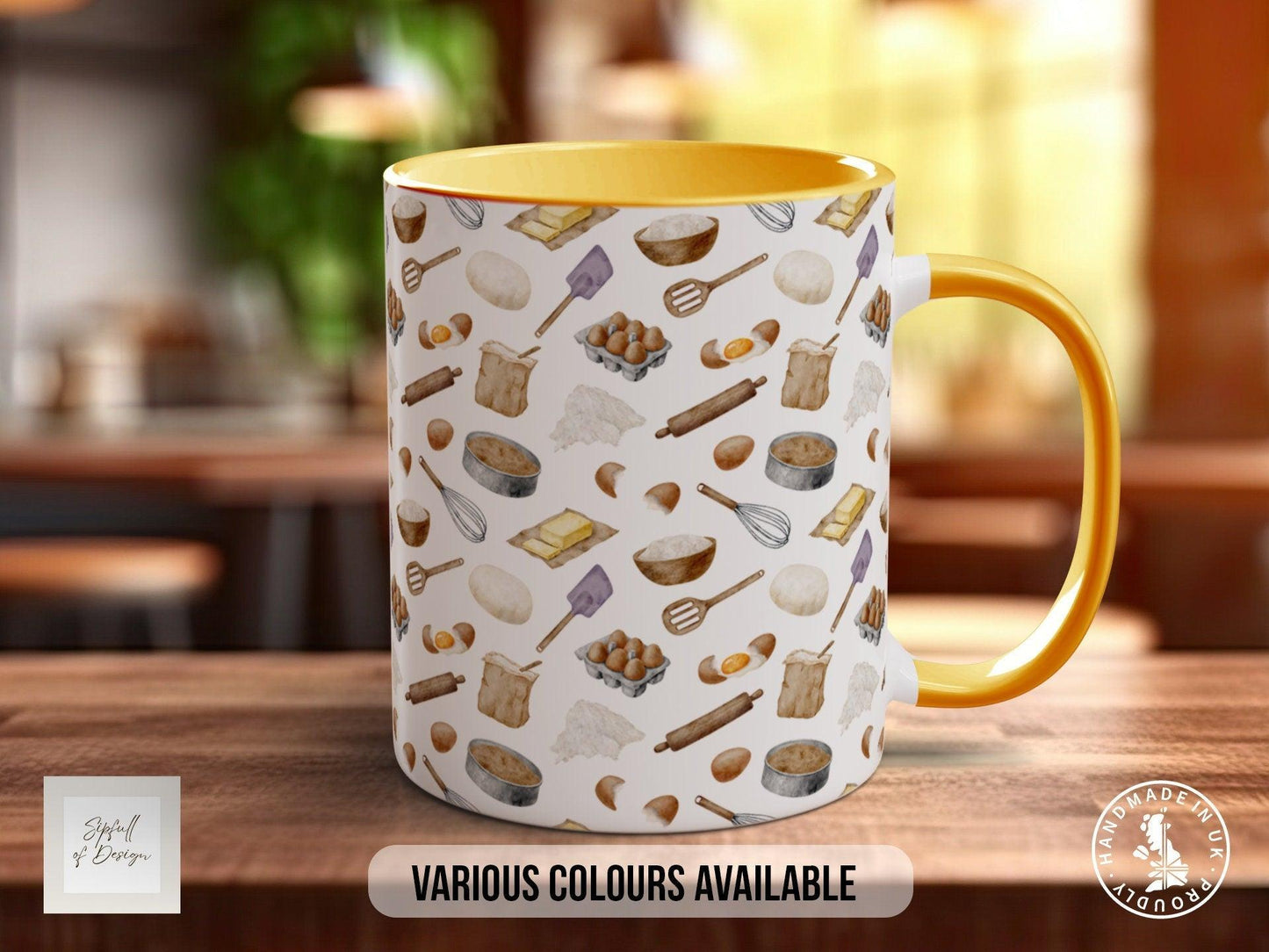 Baking Pattern Mug – Design K (Full Wrap)