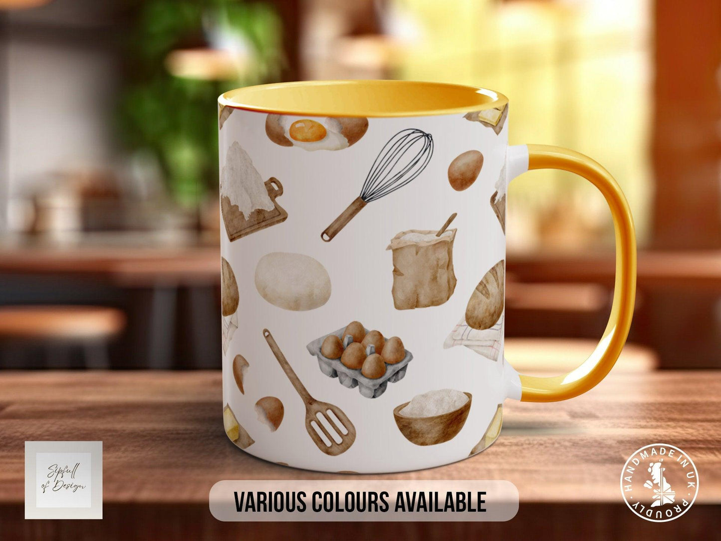 Baking Pattern Mug – Design J (Full Wrap)